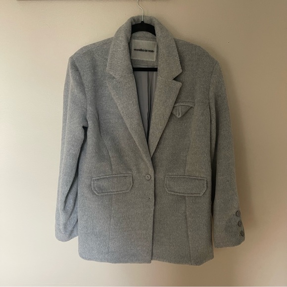 SIZE 4-8 | NWOT Maniere de voir gray wool coat (medium weight) - Picture 2 of 4